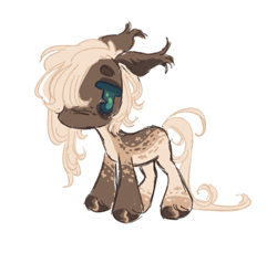 Size: 907x829 | Tagged: safe, artist:peaceandlove26, derpibooru import, oc, oc only, oc:hollow driftwood, earth pony, pony, beanbrows, big ears, big hooves, blank flank, blonde, blonde mane, blonde tail, blue eyelashes, blue eyes, brown coat, brown hooves, chibi, coat markings, colored eyebrows, colored eyelashes, colored head, colored hooves, colored legs, colored pinnae, cream coat, ear tufts, ears, earth pony oc, eye markings, eyebrows, floppy ears, freckles, frown, hooves, leg markings, long mane, long mane male, long tail, male, male oc, roan, shiny hooves, simple background, solo, stallion, stallion oc, standing, tail, tan coat, white background