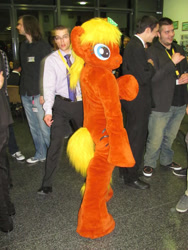 Size: 480x640 | Tagged: safe, artist:atalonthedeer, derpibooru import, oc, oc only, oc:boomerang bugger, human, 2012, fursuit, galacon, irl, irl human, photo, ponysuit, solo focus