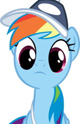 Size: 2800x4340 | Tagged: safe, artist:ryanthebrony, derpibooru import, rainbow dash, pegasus, pony, g4, cap, female, hat, mare, simple background, solo, transparent background, vector