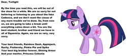 Size: 3620x1610 | Tagged: safe, derpibooru import, twilight sparkle, crying, goodbye, letter, sad