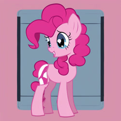 Size: 1024x1024 | Tagged: safe, ai content, derpibooru import, editor:earwaxkid, machine learning generated, pinkie pie, g4, female, prompter:earwaxkid, solo, wrong cutie mark