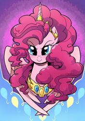 Size: 1204x1712 | Tagged: safe, artist:yukandasama, derpibooru import, idw, pinkie pie, alicorn, pony, g4, spoiler:comic, alicornified, deviantart watermark, female, friendship is magic #57, i can't believe it's not idw, mare, obtrusive watermark, pinkiecorn, princess of chaos, race swap, solo, watermark, xk-class end-of-the-world scenario