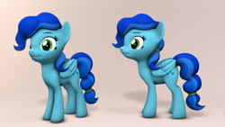 Size: 1920x1080 | Tagged: safe, artist:whiteskypony, derpibooru import, oc, oc:blue raspberry, pegasus, pony, 3d, female, mare, solo