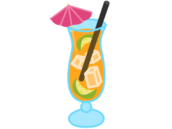 Size: 1600x1200 | Tagged: safe, artist:dropofthehatstudios, derpibooru import, oc, oc only, oc:summer breeze, commission, cutie mark, cutie mark only, drink, glass, ice cube, lime, no pony, simple background, solo, straw, transparent background, umbrella