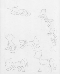 Size: 2550x3159 | Tagged: safe, derpibooru import, pony, pencil, poses, practice, sketch, traditional art