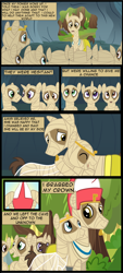 Size: 2160x4785 | Tagged: safe, artist:mr100dragon100, derpibooru import, oc, oc:ahmose, oc:amisi, earth pony, pegasus, unicorn, comic:throne of dracula the secret world, cave, comic, egyptian, egyptian headdress, egyptian pony, fixed error, forest, horn, morning, mummy, nature, pharaoh, tree