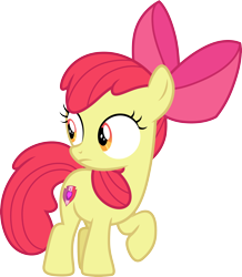 Size: 3000x3442 | Tagged: safe, artist:cloudy glow, derpibooru import, apple bloom, earth pony, pony, g4, apple bloom's bow, bow, female, filly, foal, hair bow, simple background, solo, transparent background, vector