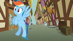 Size: 1920x1080 | Tagged: safe, derpibooru import, screencap, rainbow dash, pony, g4, the mysterious mare do well, scrunchy face, solo