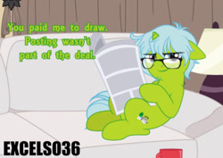 Size: 935x661 | Tagged: safe, artist:excelso36, pony, unicorn, glasses, sofa, solo