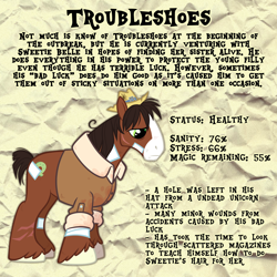 Size: 2048x2048 | Tagged: safe, artist:3ggmilky, derpibooru import, trouble shoes, pony, infection au, scar, solo