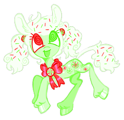 Size: 1628x1576 | Tagged: safe, artist:peaceandlove26, artist:twinklewish, derpibooru import, oc, oc only, oc:sprinklemint swirl, earth pony, pony, 2021, accessory, colored ears, colored eyelashes, colored hooves, colored mouth, colorful, curly hair, curly mane, curly tail, ear fluff, ears, earth pony oc, facing you, female, green coat, green mane, green mouth, green tail, heterochromia, hooves, leonine tail, looking up, mare, neck bow, no catchlights, old art, open mouth, open smile, pigtails, red bow, shiny hooves, simple background, smiling, solo, solo female, sprinkles in mane, sprinkles in tail, tail, thin, thin tail, transparent background, unshorn fetlocks