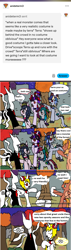 Size: 1179x4178 | Tagged: safe, artist:ask-luciavampire, derpibooru import, oc, earth pony, pegasus, pony, undead, unicorn, vampire, vampony, ask, autumn leaves, horn, leaves, slenderpony, tumblr