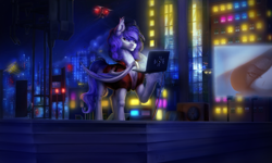 Size: 3940x2360 | Tagged: safe, artist:raychelrage, derpibooru import, oc, oc only, bat pony, pony, complex background, detailed background, night, outdoors, solo