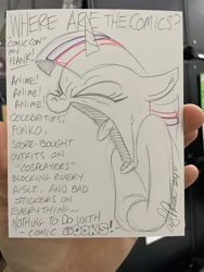 Size: 1536x2048 | Tagged: dead source, safe, artist:andypriceart, derpibooru import, twilight sparkle, pony, unicorn, g4, female, hand, horn, mare, solo, traditional art