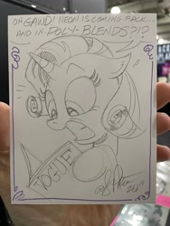 Size: 1536x2048 | Tagged: safe, artist:andypriceart, derpibooru import, rarity, pony, unicorn, g4, female, hand, horn, mare, solo, traditional art, vogue