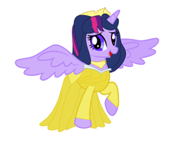 Size: 1133x937 | Tagged: safe, artist:brightstar40k, derpibooru import, twilight sparkle, twilight sparkle (alicorn), alicorn, clothes, dress, simple background, solo, white background