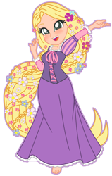 Size: 1356x2131 | Tagged: safe, artist:yaya54320, derpibooru import, human, equestria girls, g4, crossover, disney, disney princess, equestria girls-ified, female, rapunzel, simple background, solo, tangled (disney), transparent background