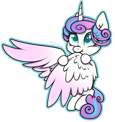 Size: 1357x1445 | Tagged: safe, artist:alice4kotov, derpibooru import, princess flurry heart, alicorn, pony, g4, the crystalling, biting, cute, female, filly, flurrybetes, foal, grooming, heart, heart eyes, preening, simple background, solo, transparent background, wing bite, wingding eyes, wings