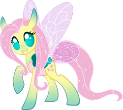 Size: 2548x2271 | Tagged: safe, artist:sakuyamon, derpibooru import, fluttershy, changedling, changeling, g4, changedlingified, changelingified, cute, female, flutterling, shyabetes, solo, species swap