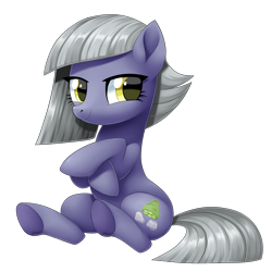 Size: 2443x2454 | Tagged: safe, artist:centchi, derpibooru import, limestone pie, earth pony, pony, g4, crossed hooves, cute, female, limabetes, looking at you, mare, simple background, sitting, smiling, smiling at you, solo, transparent background, underhoof, when she smiles