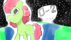 Size: 1920x1080 | Tagged: safe, artist:chloebyjuu, derpibooru import, oc, oc only, pony, robot, robot pony, solo, space