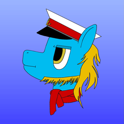 Size: 945x945 | Tagged: safe, derpibooru import, oc, oc only, oc:capitaine beaupré, earth pony, gradient background, solo