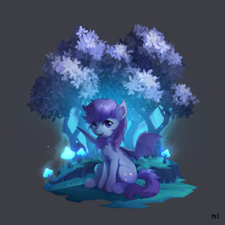 Size: 2000x2000 | Tagged: safe, artist:little_mouse, derpibooru import, oc, bat pony, high res, mushroom, tree