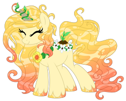 Size: 2500x2000 | Tagged: safe, artist:crystal-tranquility, derpibooru import, oc, oc only, original species, pond pony, eyes closed, female, mare, simple background, solo, transparent background