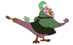 Size: 2565x1600 | Tagged: safe, artist:gmaplay, derpibooru import, lix spittle, anthro, bird, g4, my little pony: the movie, cropped, ornithian, parrot pirates, pirate, simple background, solo, transparent background