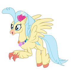 Size: 2406x2274 | Tagged: safe, artist:gmaplay, derpibooru import, princess skystar, classical hippogriff, hippogriff, g4, my little pony: the movie, beak, female, flower, flower in hair, freckles, jewelry, necklace, pearl necklace, simple background, solo, transparent background, vector