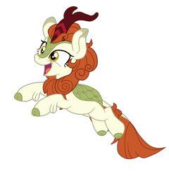 Size: 1900x1980 | Tagged: safe, artist:gmaplay, derpibooru import, autumn blaze, kirin, g4, sounds of silence, awwtumn blaze, cute, female, jumping, simple background, solo, transparent background