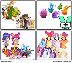 Size: 1920x1672 | Tagged: artist needed, source needed, safe, derpibooru import, apple bloom, applejack, fluttershy, pinkie pie, rainbow dash, rarity, scootaloo, sweetie belle, twilight sparkle, unicorn twilight, earth pony, mouse, pegasus, pony, unicorn, g4, spoiler:comic, cutie mark crusaders, horn, implied spike, mane six, v