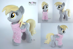 Size: 2200x1469 | Tagged: safe, artist:meplushyou, derpibooru import, derpy hooves, pony, g4, clothes, irl, photo, plushie, solo, sweater