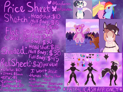 Size: 2400x1792 | Tagged: safe, artist:azira faerinx, derpibooru import, anthro, advertisement, commission, commission info, commission open, icon, paypal, price, price sheet, prices, reference sheet