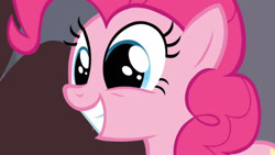 Size: 2072x1170 | Tagged: safe, derpibooru import, screencap, pinkie pie, earth pony, pony, g4, bust, female, grin, portrait, smiling