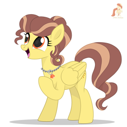 Size: 2500x2500 | Tagged: safe, artist:r4hucksake, derpibooru import, oc, oc:spring eventide, pegasus, pony, dock, female, jewelry, mare, necklace, raised hoof, raised leg, restyled, simple background, story included