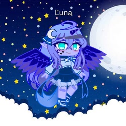 Size: 1080x1080 | Tagged: safe, derpibooru import, princess luna, gacha club, mlp fim's fourteenth anniversary