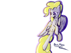 Size: 2828x2121 | Tagged: safe, artist:darkflame75, derpibooru import, surprise, pegasus, pony, g1, 2012, colored sketch, female, mare, open mouth, open smile, simple background, sketch, smiling, solo, tongue, tongue out, transparent background