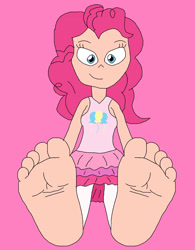 Size: 2109x2706 | Tagged: safe, artist:declucivemario2842, derpibooru import, pinkie pie, human, equestria girls, g4, feet, female, fetish, foot fetish, foot focus, solo