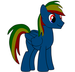 Size: 913x875 | Tagged: safe, artist:ruchiyoto, derpibooru import, oc, oc only, oc:rainbow storm, pegasus, pony, base used, male, simple background, solo, stallion, white background