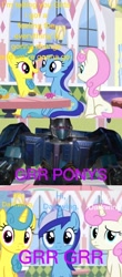 Size: 538x1220 | Tagged: safe, artist:noahsab, derpibooru import, edit, edited screencap, screencap, lemon hearts, minuette, twinkleshine, unicorn, amending fences, g4, season 5, darkwing (transformers), donut, female, food, horn, meme, transformers, transformers one