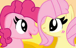 Size: 848x542 | Tagged: safe, artist:jadeharmony, derpibooru import, fluttershy, pinkie pie, g4, female, flutterpie, lesbian, shipping