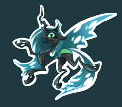 Size: 2547x2233 | Tagged: safe, derpibooru import, queen chrysalis, changeling, changeling queen, g4, commission, digital art