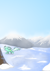 Size: 4961x7016 | Tagged: safe, artist:dusk-spark, derpibooru import, lyra heartstrings, pony, unicorn, fanfic:no place like home, g4, absurd resolution, fanfic art, horn, running, scenery, snow, solo, tree