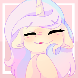 Size: 500x500 | Tagged: safe, artist:amiicommissions, derpibooru import, oc, oc only, pony, unicorn, bust, ears, female, floppy ears, horn, mare, portrait, solo