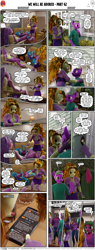 Size: 2000x5269 | Tagged: safe, artist:stellarator, derpibooru import, adagio dazzle, aria blaze, cozy glow, sonata dusk, starlight glimmer, oc, oc:peach cobbler, oc:ruby cabernet, anthro, unguligrade anthro, comic:we will be adored, comic:we will be adored part 62, g4, 3d, amputee, blender, blender cycles, breasts, collar, comic, gem, implied cozy glow, implied starlight glimmer, not sfm, prosthetics, siren gem, vulgar