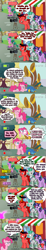 Size: 779x4216 | Tagged: safe, artist:jasperpie, derpibooru import, pinkie pie, twilight sparkle, oc, oc:jasper pie, oc:kilani, oc:misty phantom, oc:thundernote, changeling, changepony, hybrid, zebra, zony, comic:quality says knock you out, filli vanilli, g4, yakity-sax, beret, cartoon physics, clone, comic, facehoof, fez, glasses, hat, implied fluttershy, jasper pie is not amused, onomatopoeia, peytral, pie's pizzeria, pie's pizzeria (ponyville), pinkie being pinkie, pinkie clone, pinkie physics, pinkie pie is not amused, ponyville, this explains everything, unamused, video camera, yovidaphone, zebrasus