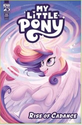 Size: 281x427 | Tagged: safe, artist:sophie scruggs, derpibooru import, idw, princess cadance, alicorn, pony, g4, 2025, cover, cover art, cute, cutedance, female, mare, my little pony: rise of cadance, open mouth, solo