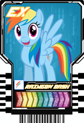 Size: 1000x1456 | Tagged: safe, derpibooru import, edit, rainbow dash, pegasus, pony, g4, best pony, cute, dashabetes, kamen rider, kamen rider gotchard, ride chemy card, solo