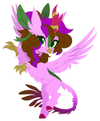 Size: 2488x3000 | Tagged: safe, artist:belka-sempai, derpibooru import, oc, oc only, oc:sharp stem, hippogriff, hybrid, kirin, pony, beak, cute, female, kiringriff, mare, simple background, solo, species swap, transparent background, wings